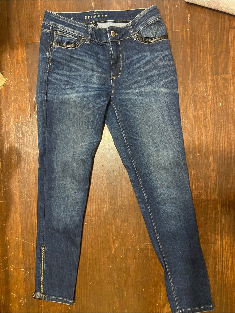 Skimmer Dark Wash Skinny Jeans - Dark Blue